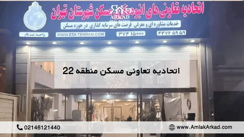 تعاونی های مسکن منطقه 22 کدام اند؟
