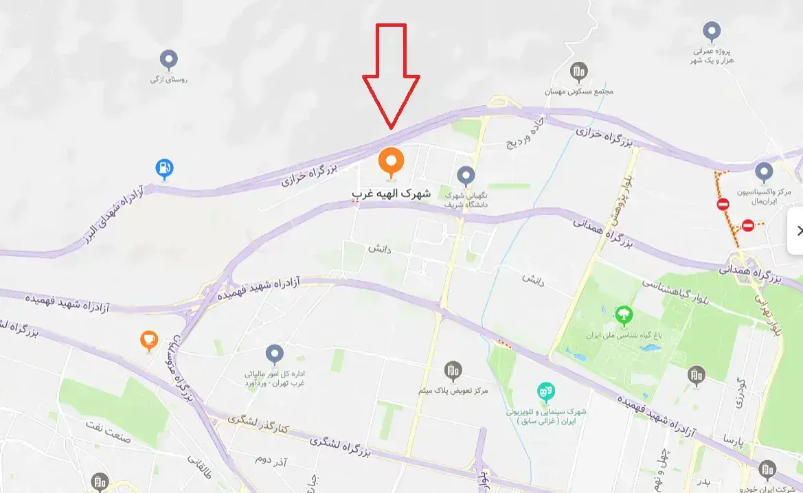 لوکیشن الهیه غرب منطقه 22